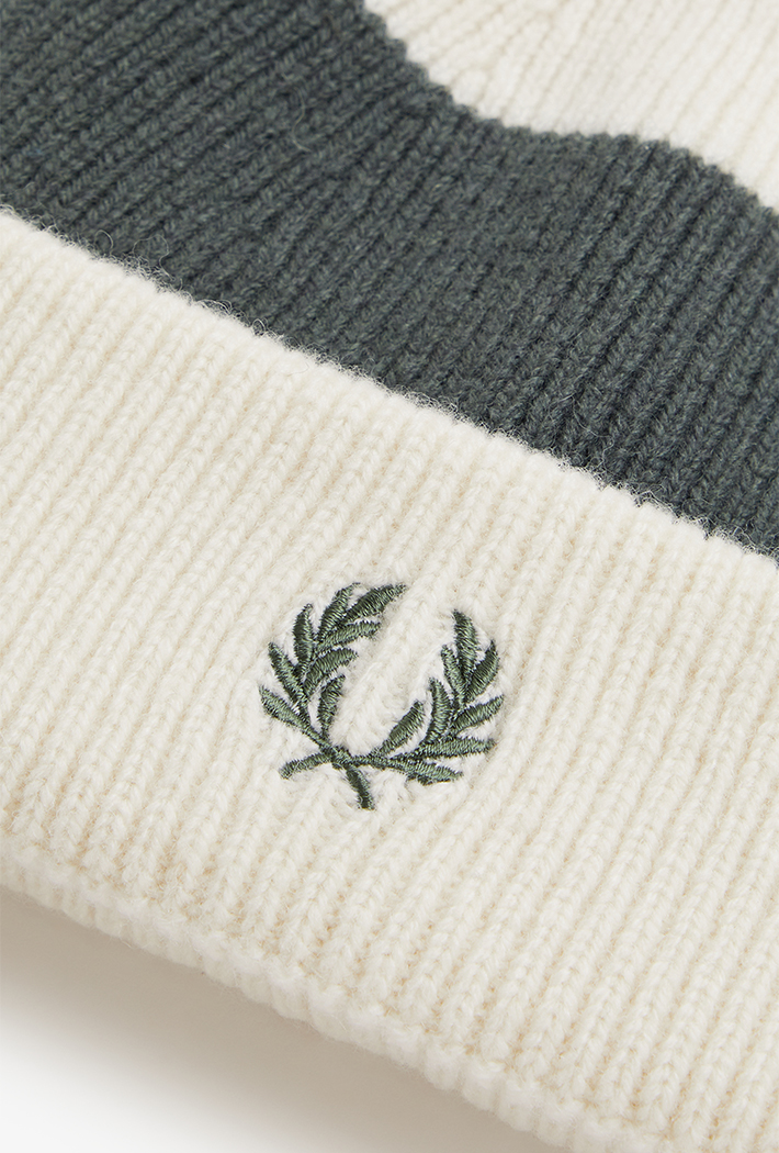 Fred Perry Bold Stripe Ribbed Beanie