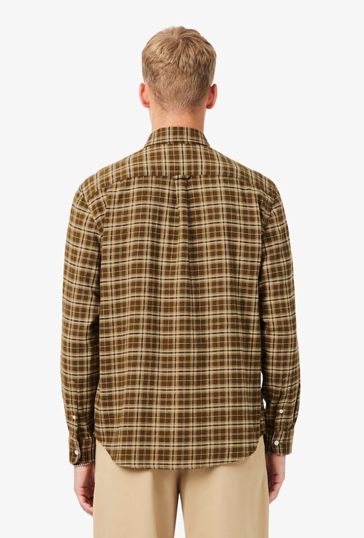 Lacoste Regular Fit Plaid Flannel Shirt