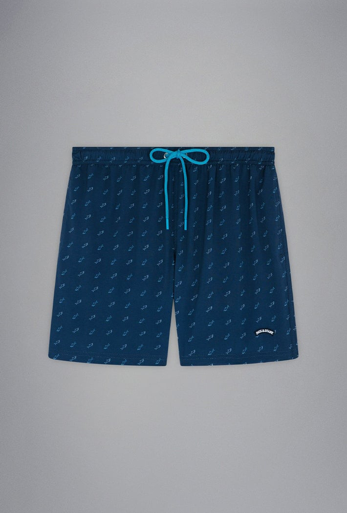 Paul & Shark Swim Shorts with Shark Print