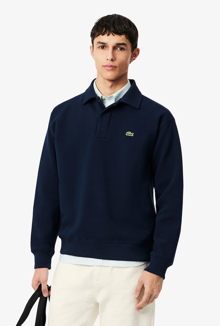 Lacoste Polo Collar Pique Sweatshirt