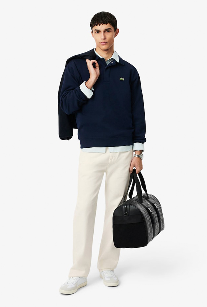 Lacoste Polo Collar Piqué Sweatshirt