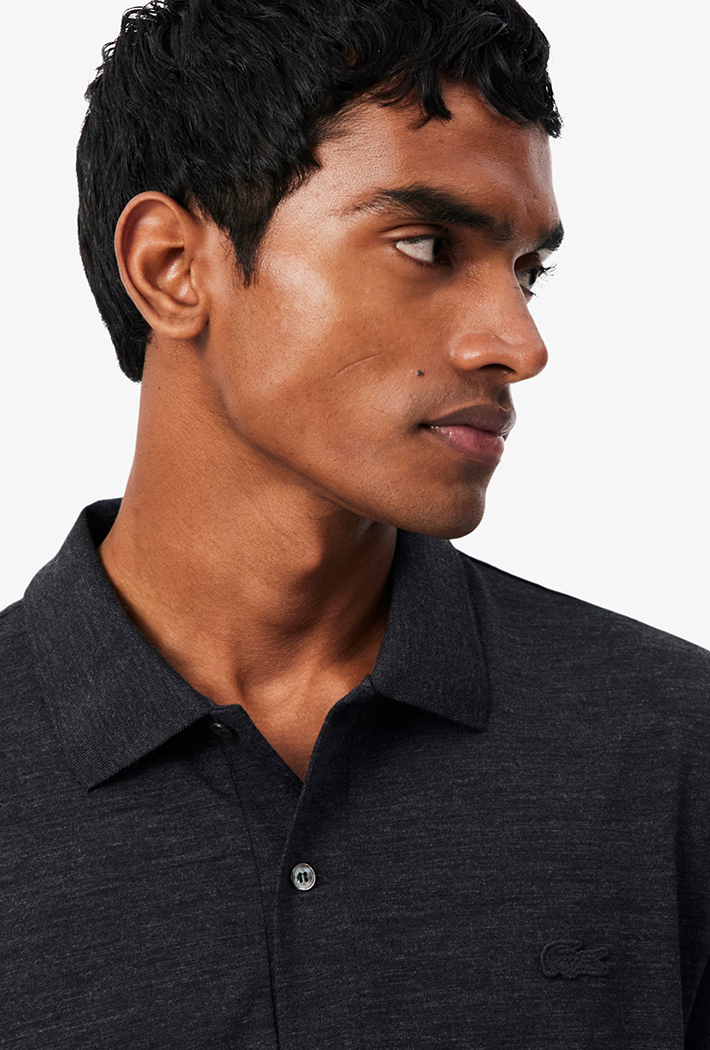 Lacoste Regular Fit Wool Blend Jersey Polo Shirt