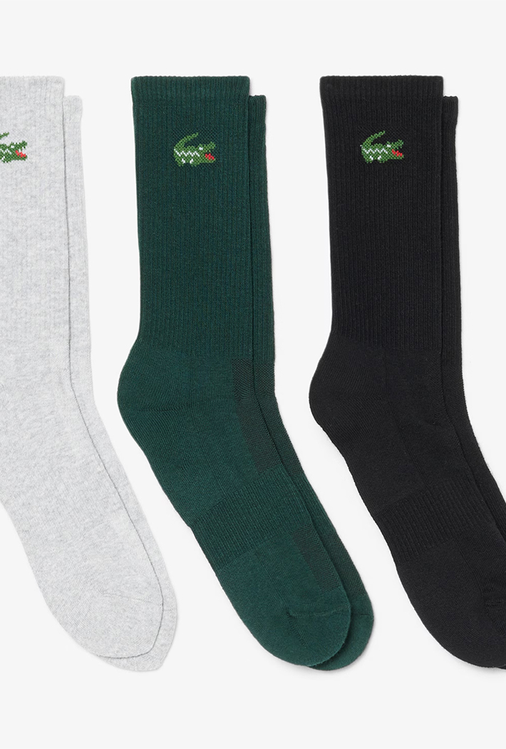 Lacoste 3-Pack Ribbed Coloured Socks