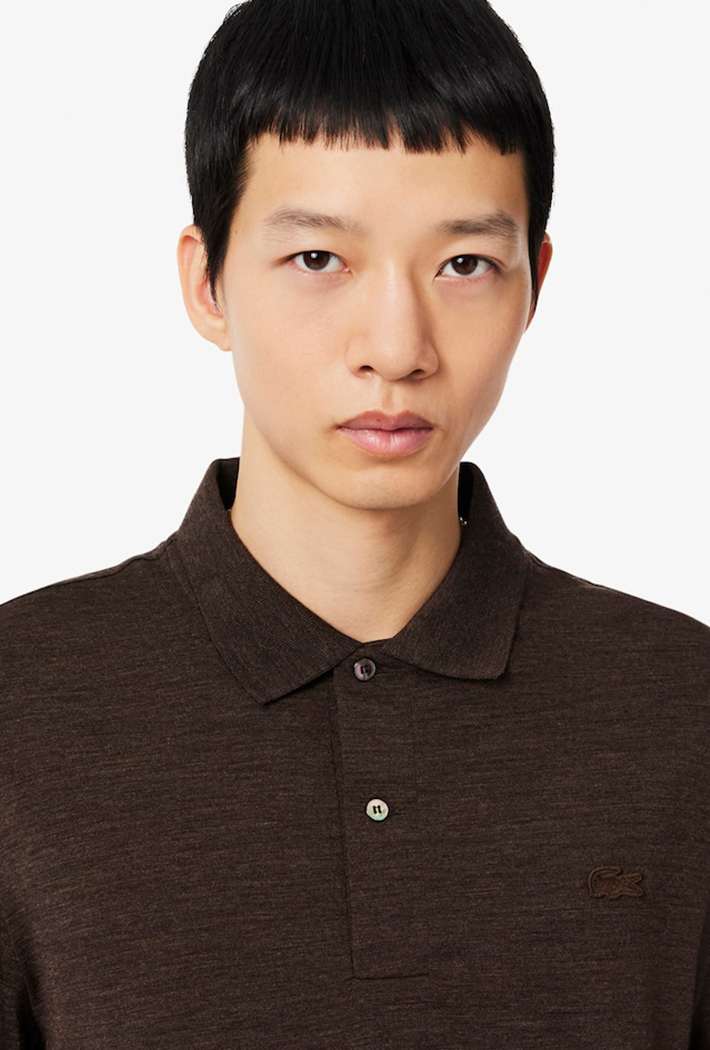 Lacoste Regular Fit Long Sleeved Wool Polo Shirt