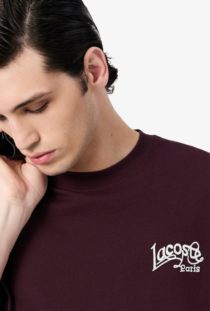 Lacoste Heavy Cotton Jersey Embroidery Accent T-Shirt