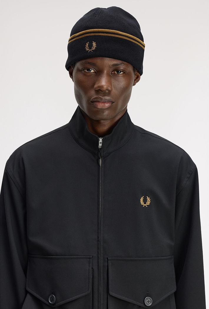Fred Perry Merino Wool Beanie Hat