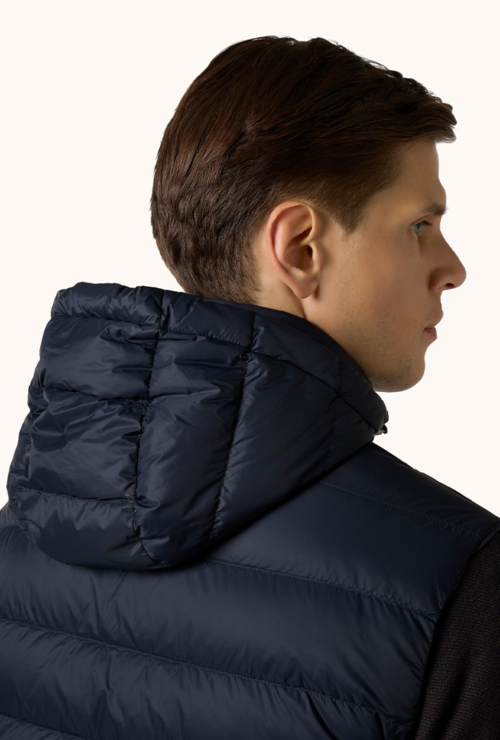 Paul & Shark Ultralight Down Jacket with Removable Wool Sleeves