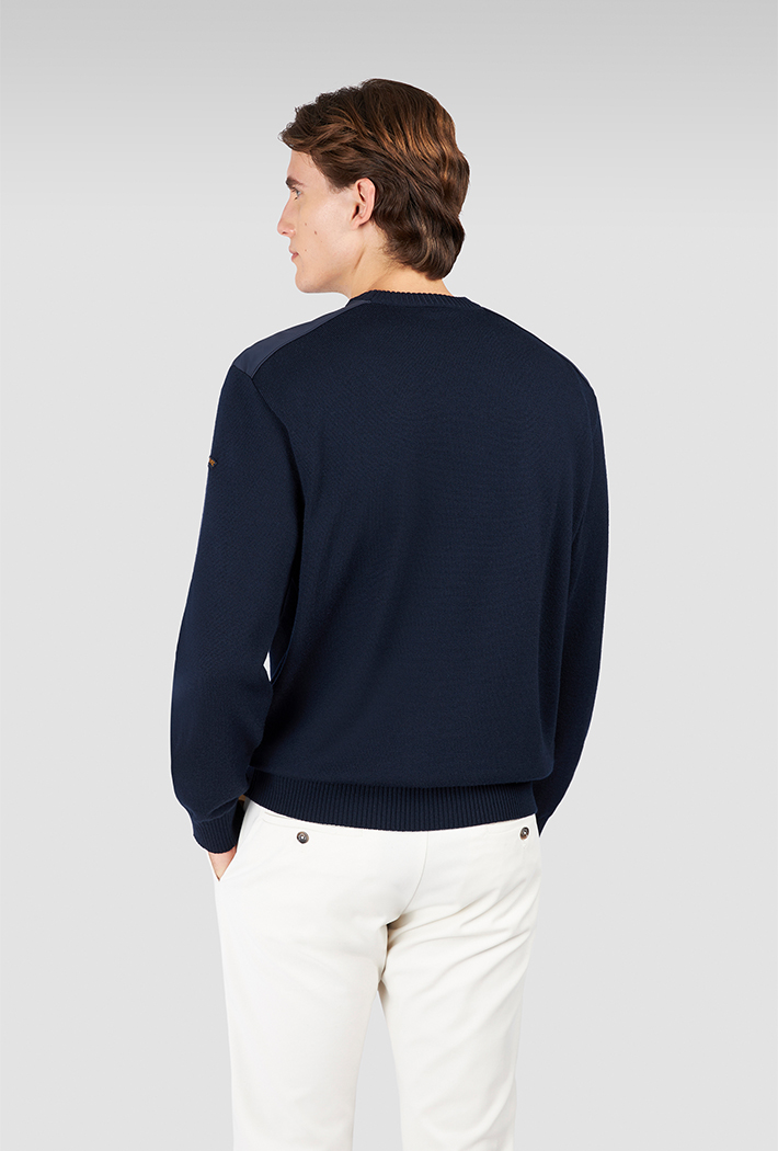 Paul & Shark Soft Cool Touch Wool Sweater with Typhoon® Details