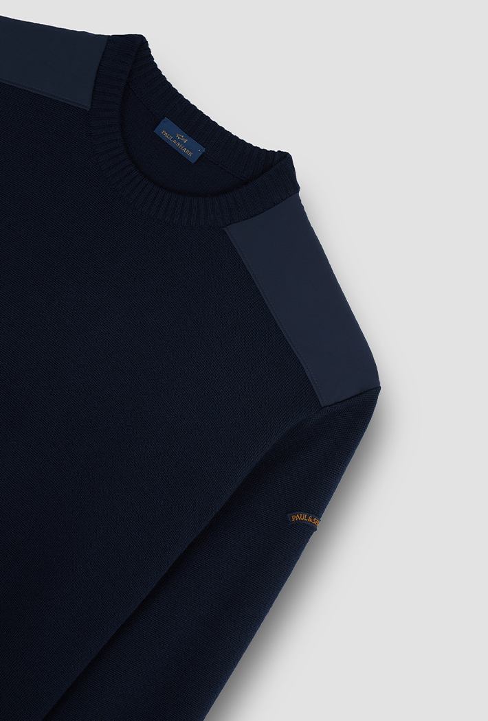 Paul & Shark Soft Cool Touch Wool Sweater with Typhoon® Details