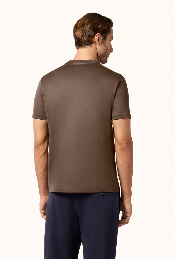 Paul & Shark Aqua Touch Cotton T-Shirt with Logo Embroidery
