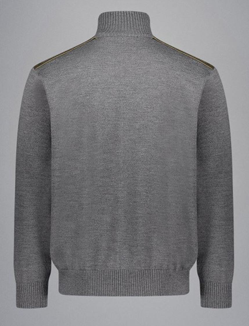 Paul & Shark Soft Touch Wool 1/2 Zip Knit with Contrast Velvet Shoulders