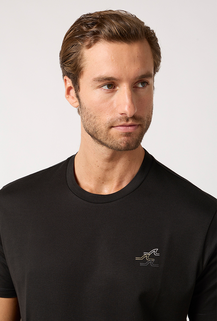 Paul & Shark Wave Shark Logo Cotton T-Shirt