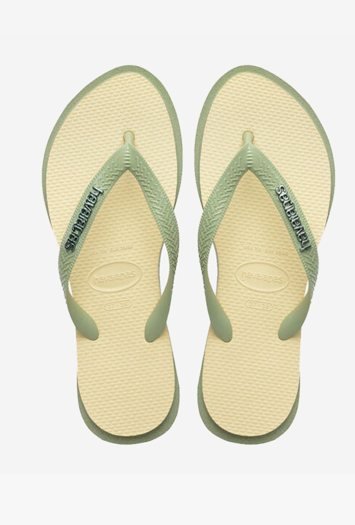 Havaianas Women's Top Point Fusion in Smoke Green / Buttercream